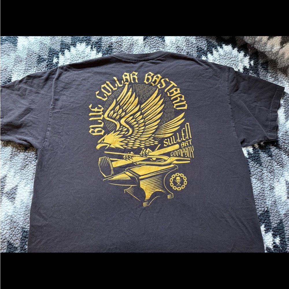Sullen Art Collective Navy Short Sleeve Tee with Gold Eagle Graphic